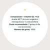 Vitamin D3 + K2, 1000 IU D3 / 25μg K2-MK7