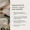 Vitamina D3 + K2, 1000 UI de D3 / 25 μg de K2-MK7