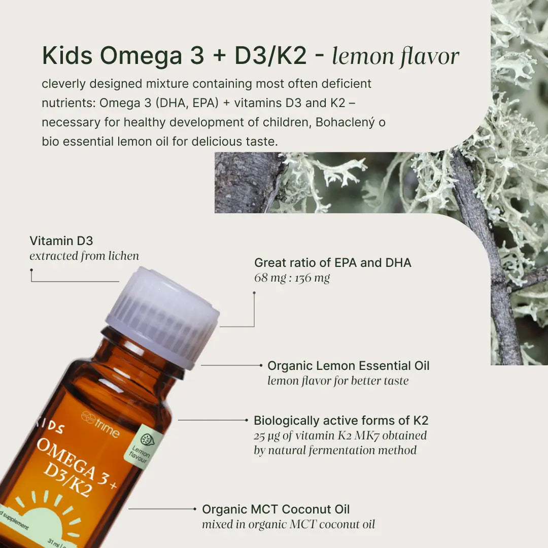 Kids Omega 3 + D3/K2 - suplemento vegano para niños